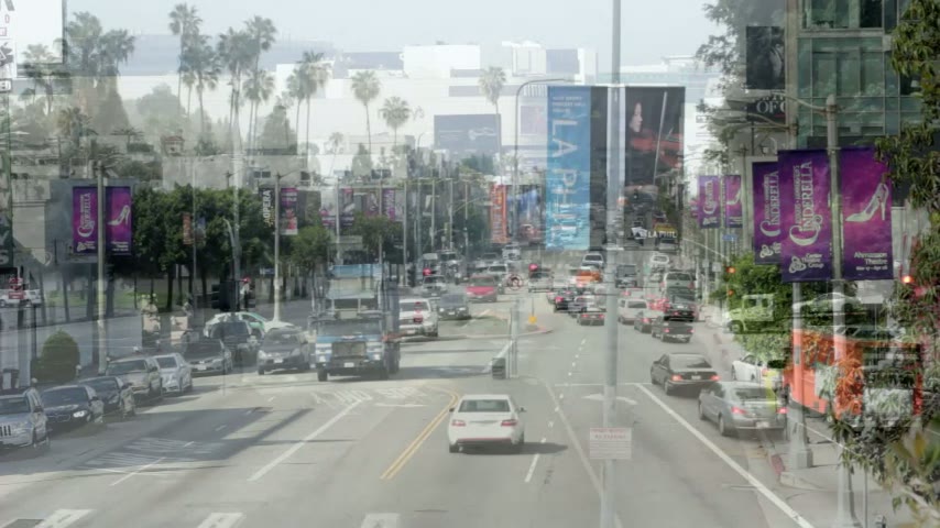Light pole banners along a city corridor